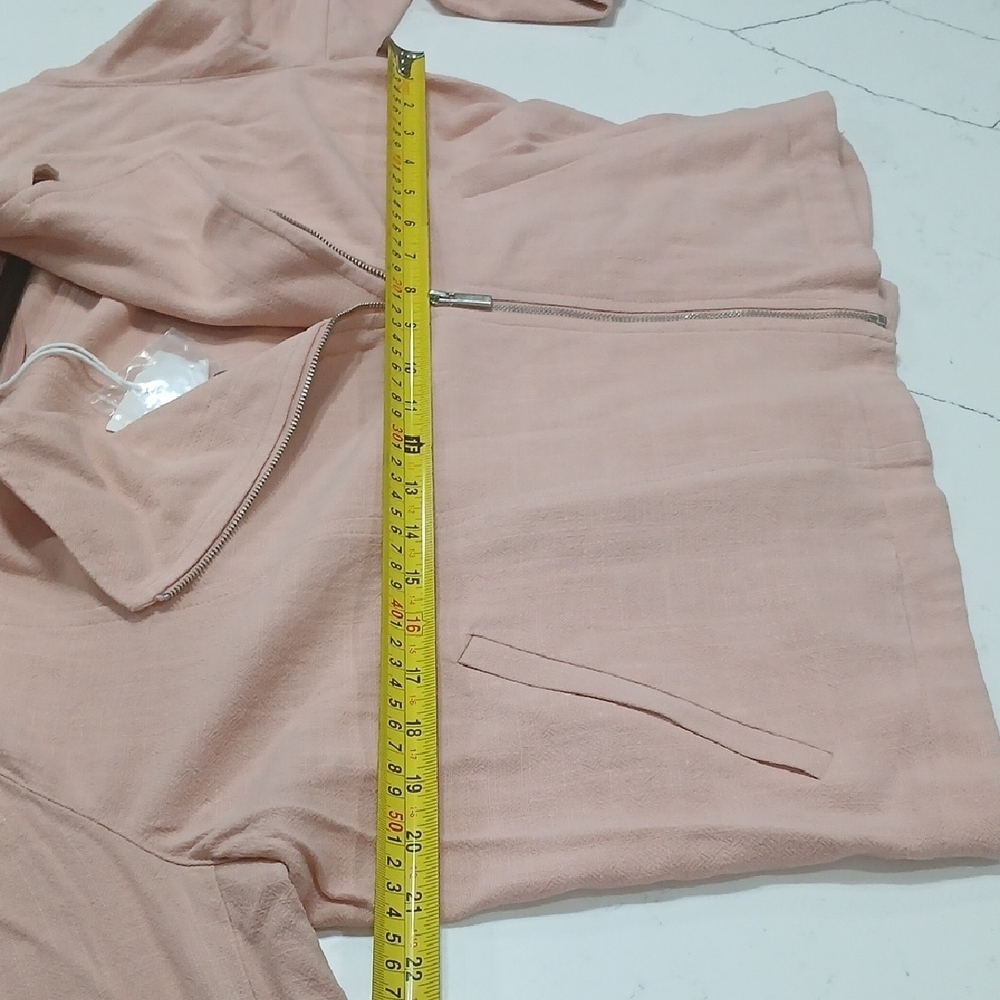 LC Lauren Conrad Blush Pink Trench Coat Sz L new With Tag - Picture 7 of 10